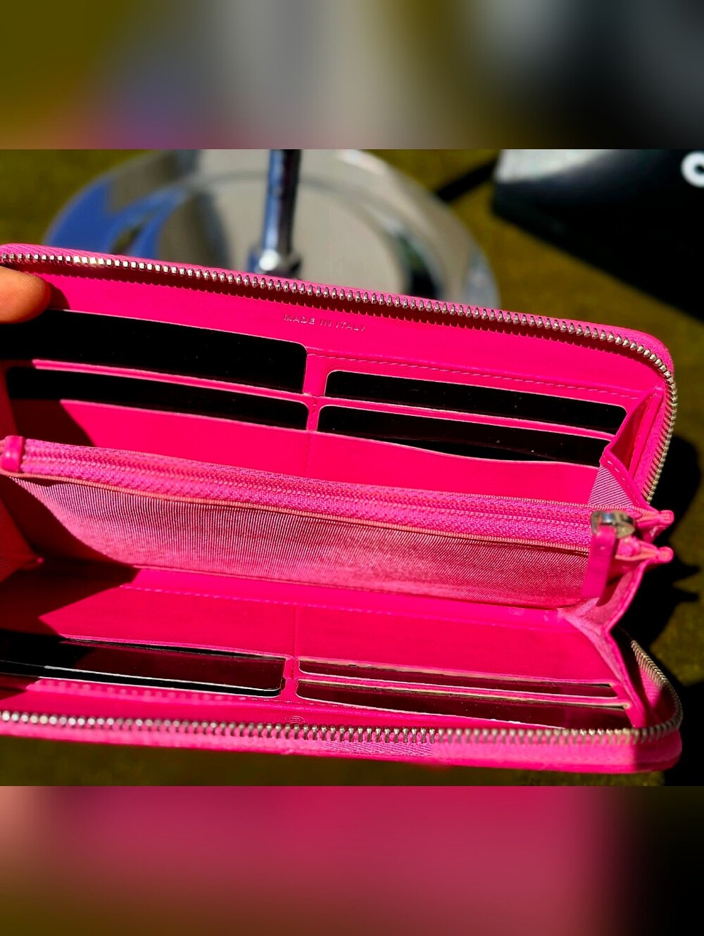 ✨ AUTHENTIC Chanel Classic Long Zipped Wallet | Quilted Pink Lambskin Silver HW - Picture 3 of 9